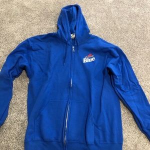 Labatt Blue beer Zip up sweat shirt- size Large